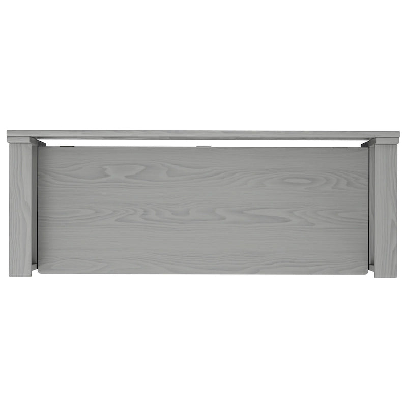 Banc de rangement d'entrée en bois massif avec couvercle à charnière, plusieurs coloris