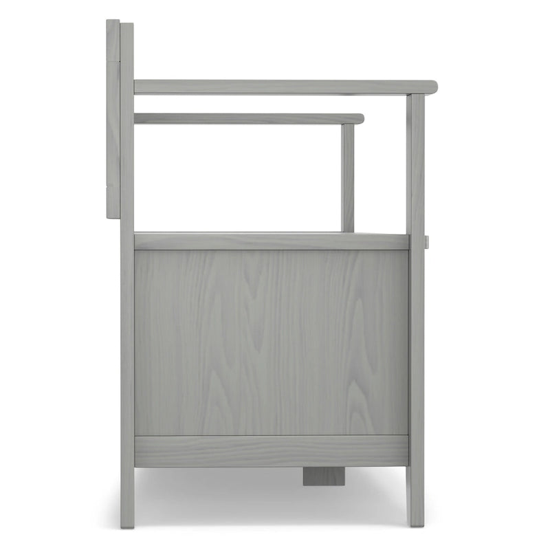 Banc de rangement d'entrée en bois massif avec couvercle à charnière, plusieurs coloris