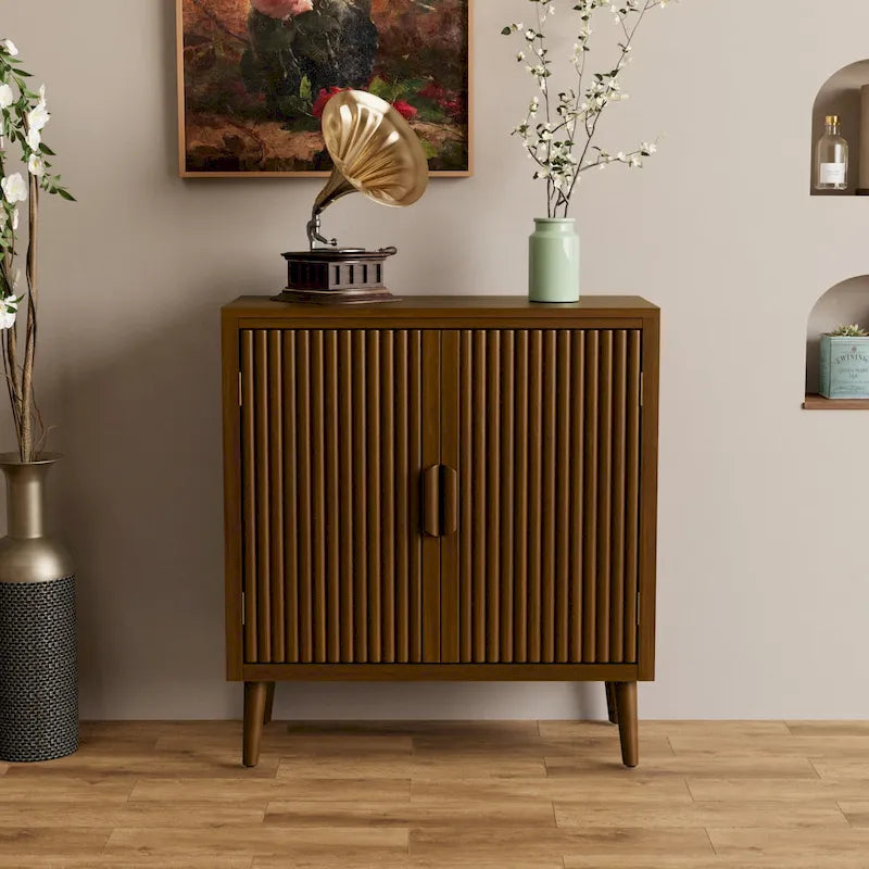 COSIEST Modern Brown Sideboard Storage Cabinet and Buffet