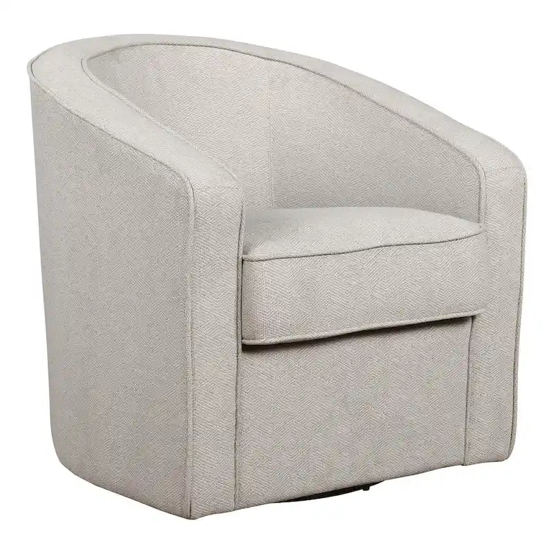Fauteuil d'appoint pivotant rembourré avec rotation à 360° Gris et Tan