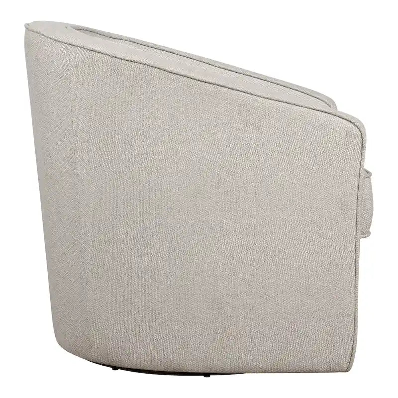 Fauteuil d'appoint pivotant rembourré avec rotation à 360° Gris et Tan