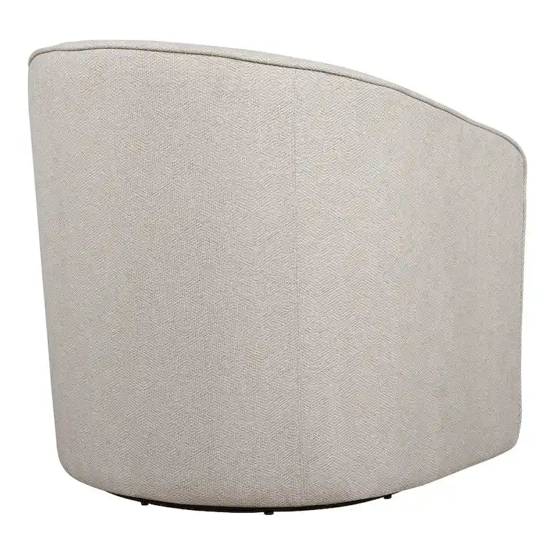 Fauteuil d'appoint pivotant rembourré avec rotation à 360° Gris et Tan