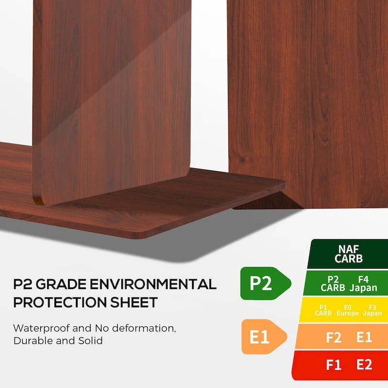 Bureau pliable plateau bois marron piètement métal noir