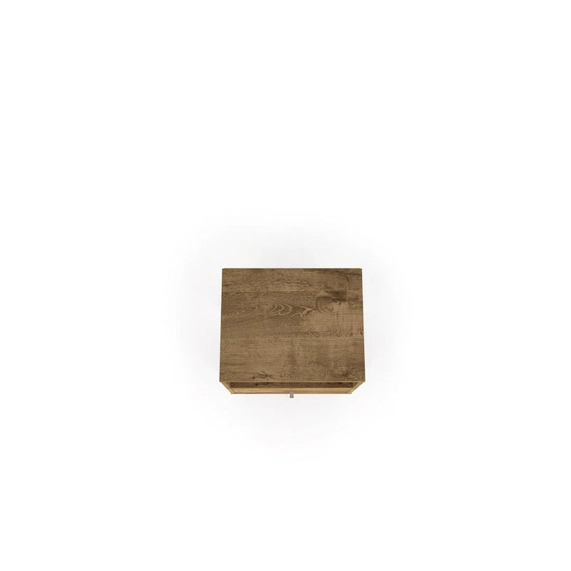 Table de chevet en bois de style Mid-century moderne avec tiroir simple et niche ouverte