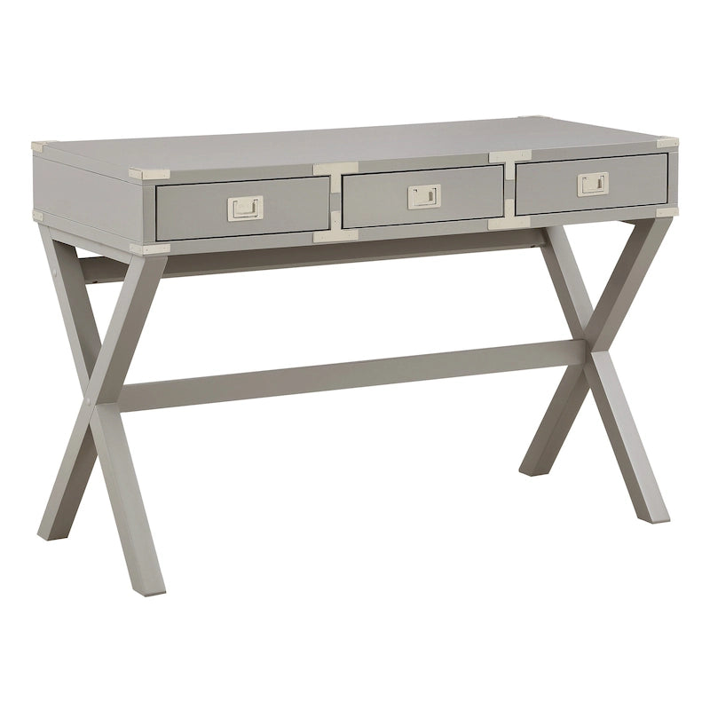 Bureau de style vintage avec 3 tiroirs et multiprise intégrée
