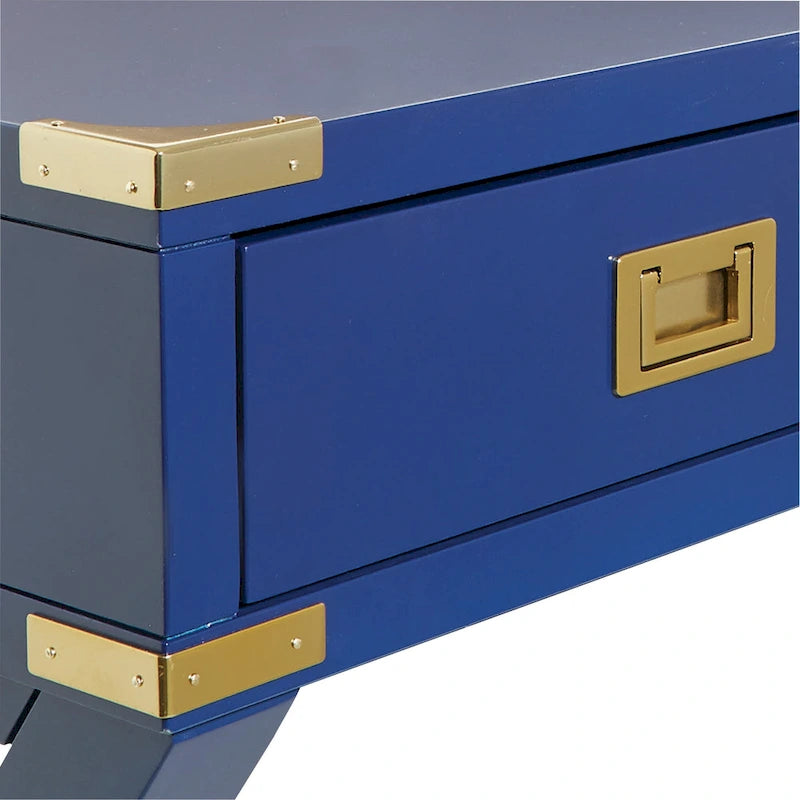 Bureau de style vintage avec 3 tiroirs et multiprise intégrée