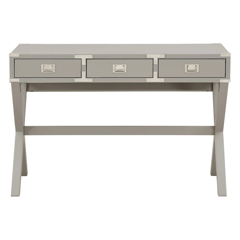 Bureau de style vintage avec 3 tiroirs et multiprise intégrée