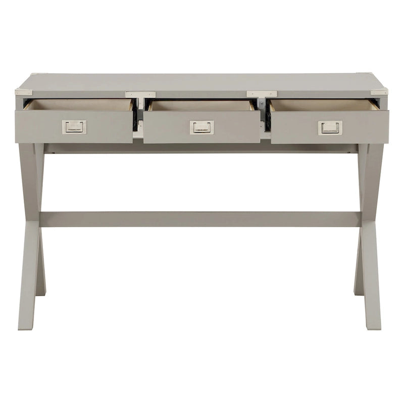 Bureau de style vintage avec 3 tiroirs et multiprise intégrée