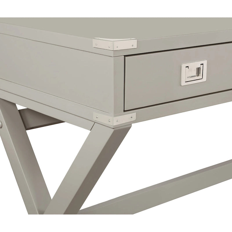 Bureau de style vintage avec 3 tiroirs et multiprise intégrée