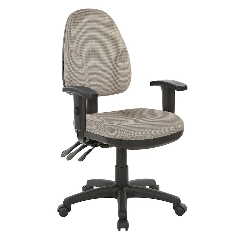Chaise de bureau ergonomique avec support lombaire et accoudoirs réglables