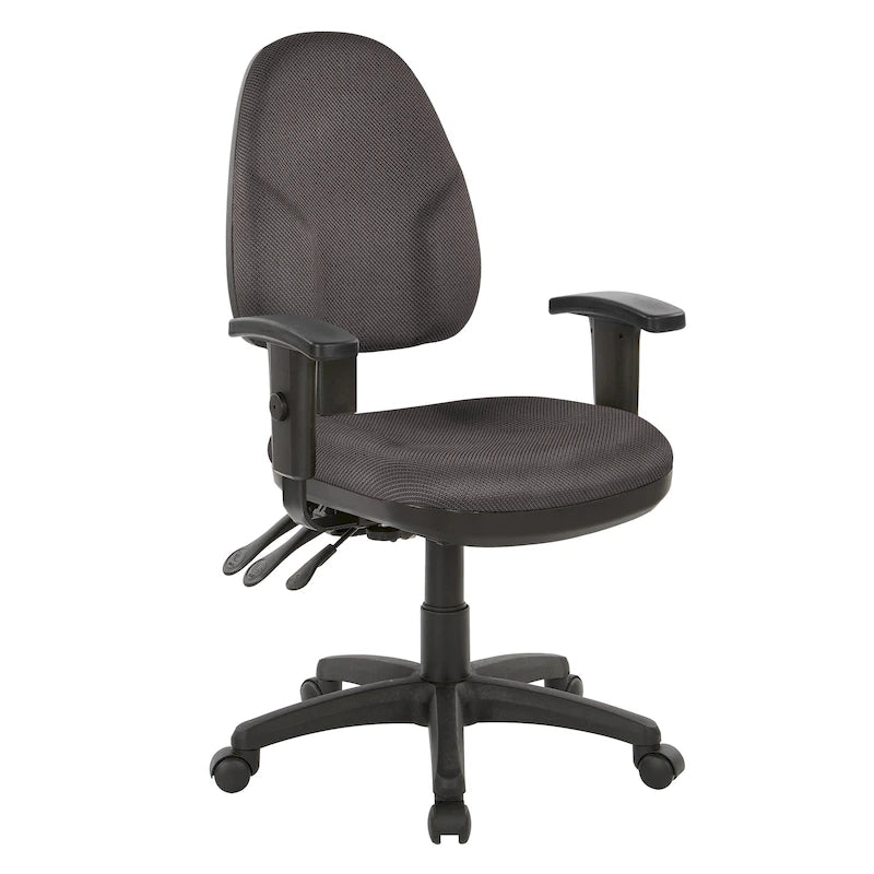 Chaise de bureau ergonomique avec support lombaire et accoudoirs réglables