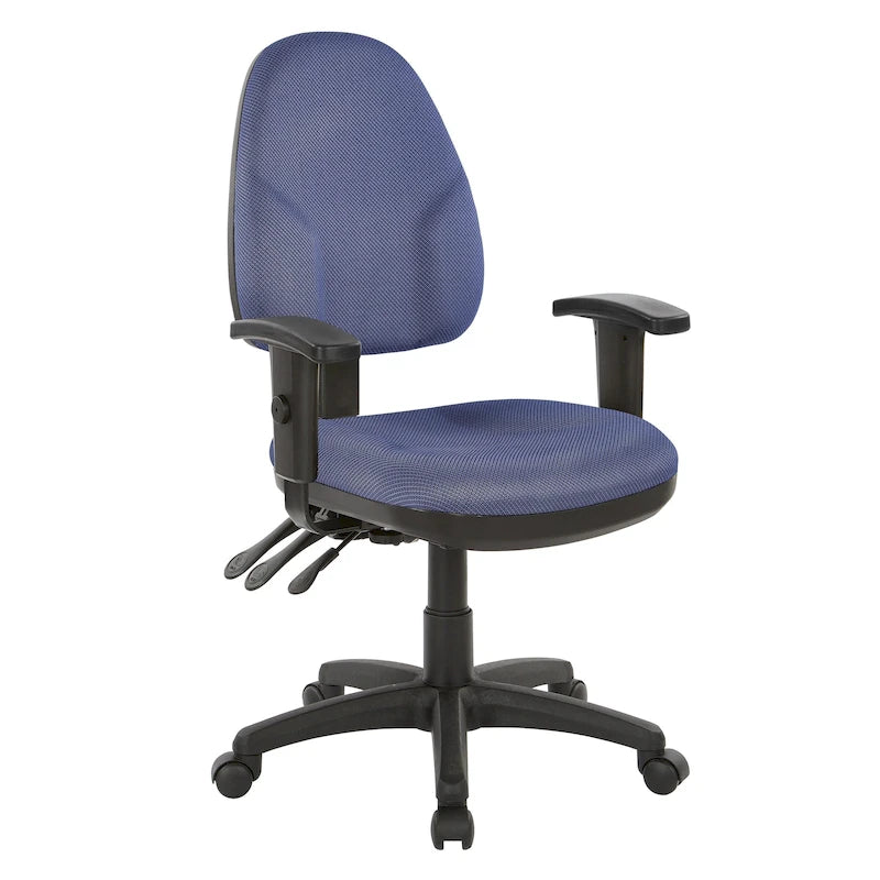 Chaise de bureau ergonomique avec support lombaire et accoudoirs réglables