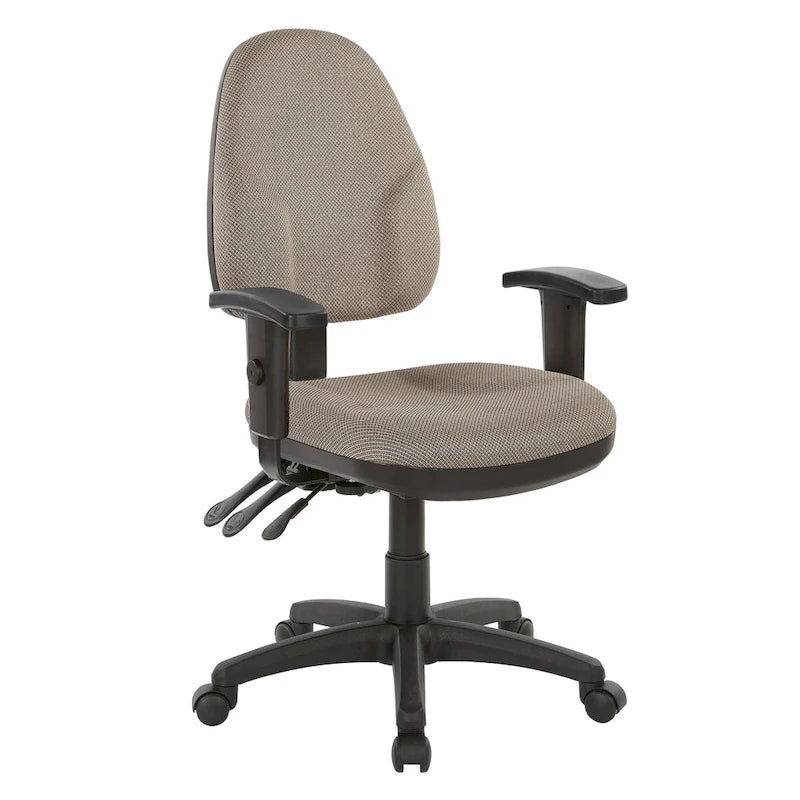 Chaise de bureau ergonomique avec support lombaire et accoudoirs réglables