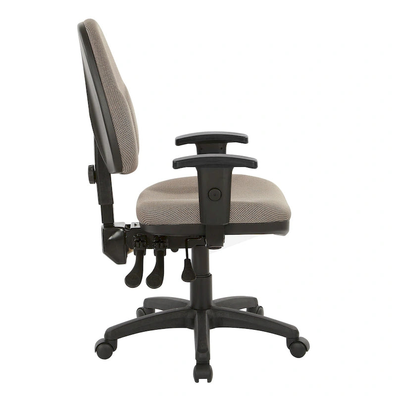 Chaise de bureau ergonomique avec support lombaire et accoudoirs réglables