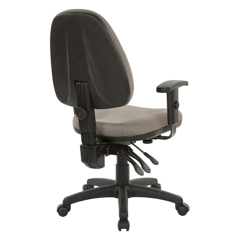 Chaise de bureau ergonomique avec support lombaire et accoudoirs réglables