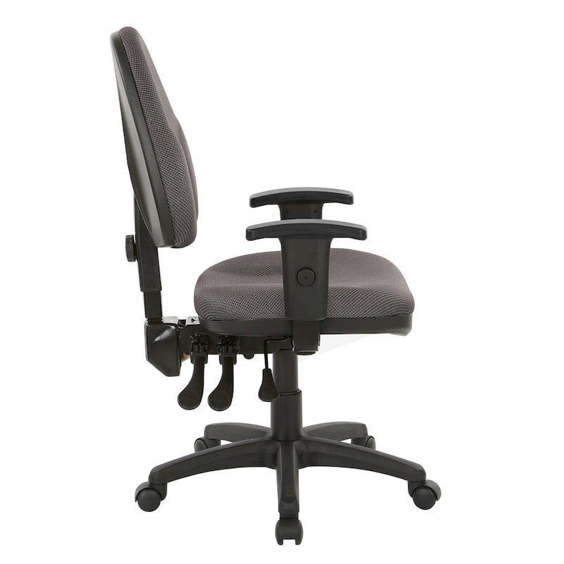 Chaise de bureau ergonomique avec support lombaire et accoudoirs réglables