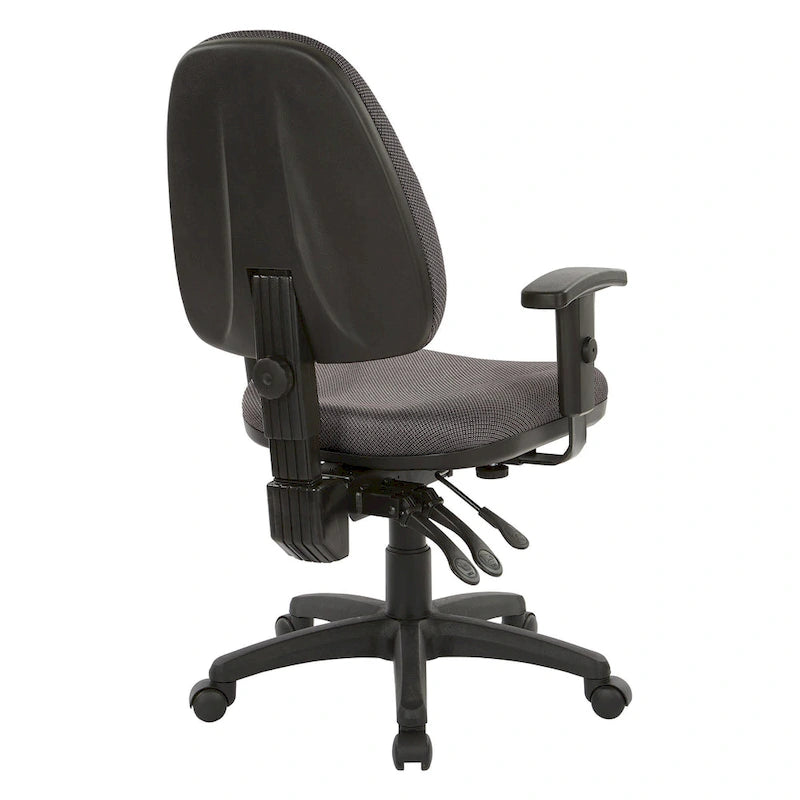Chaise de bureau ergonomique avec support lombaire et accoudoirs réglables