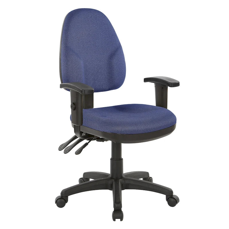 Chaise de bureau ergonomique avec support lombaire et accoudoirs réglables