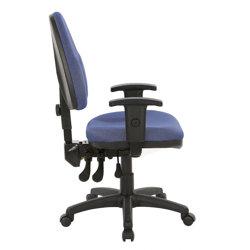 Chaise de bureau ergonomique avec support lombaire et accoudoirs réglables