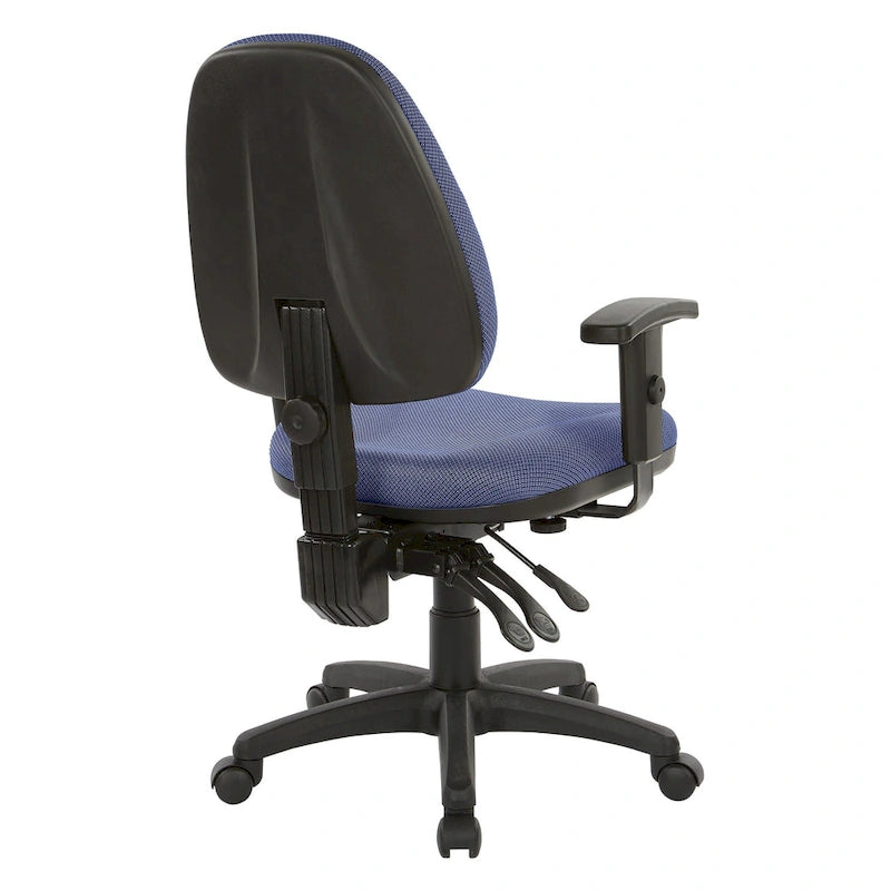Chaise de bureau ergonomique avec support lombaire et accoudoirs réglables