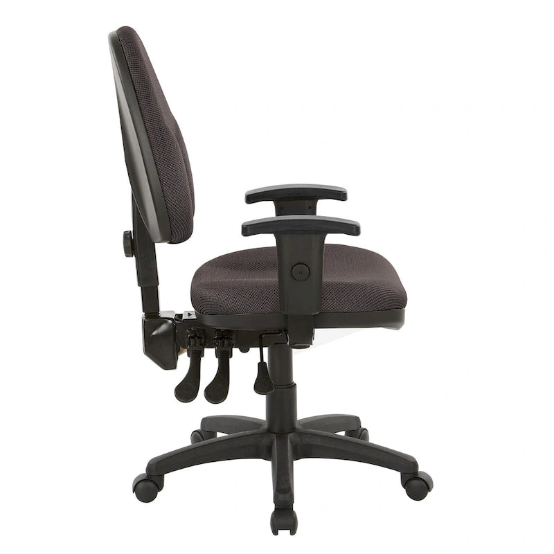 Chaise de bureau ergonomique avec support lombaire et accoudoirs réglables