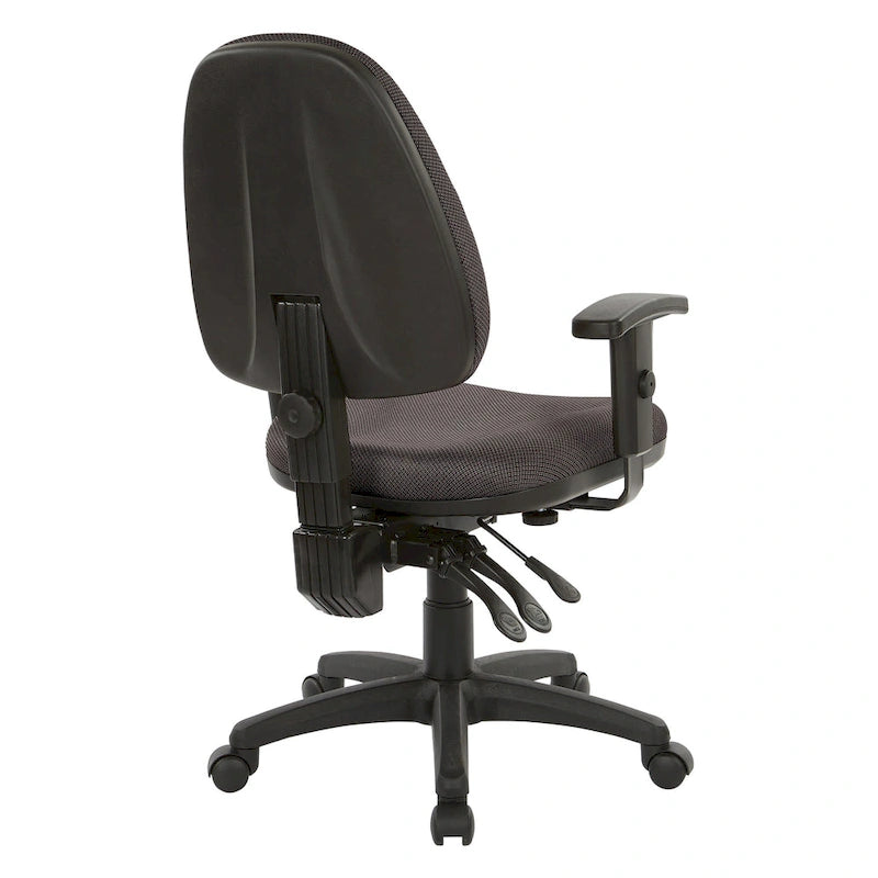 Chaise de bureau ergonomique avec support lombaire et accoudoirs réglables
