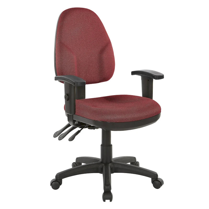 Chaise de bureau ergonomique avec support lombaire et accoudoirs réglables