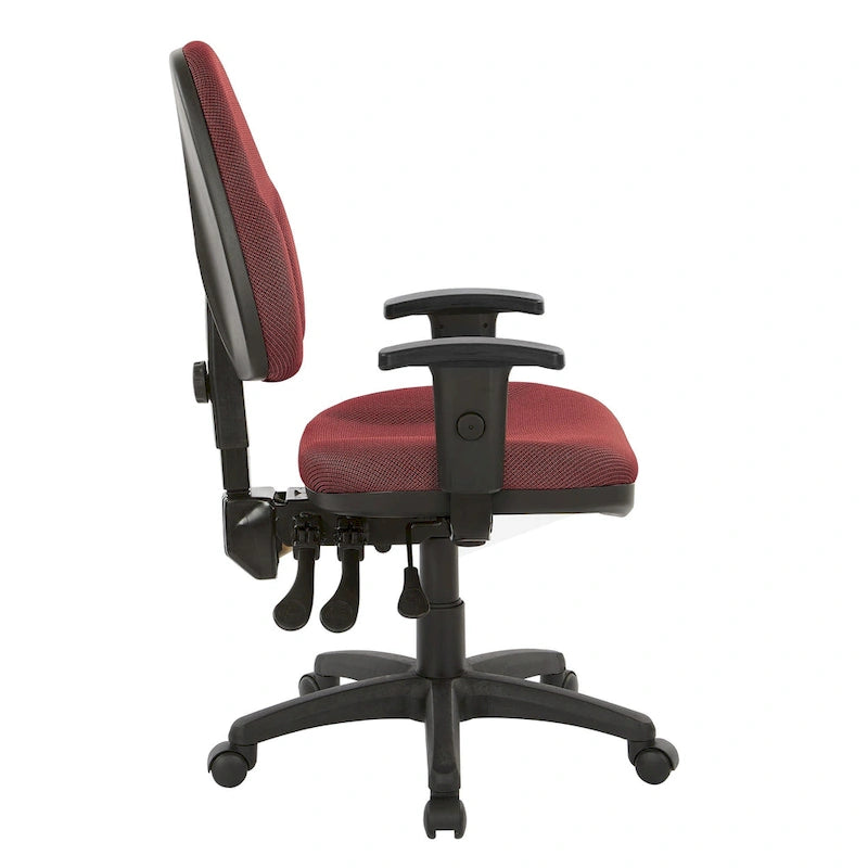 Chaise de bureau ergonomique avec support lombaire et accoudoirs réglables