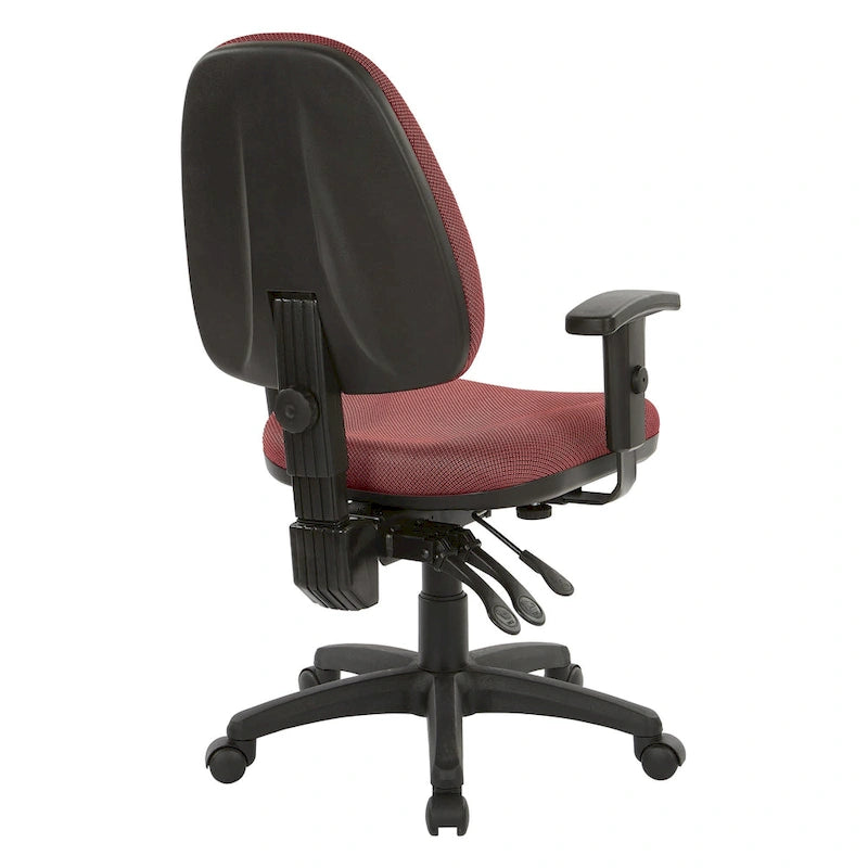 Chaise de bureau ergonomique avec support lombaire et accoudoirs réglables
