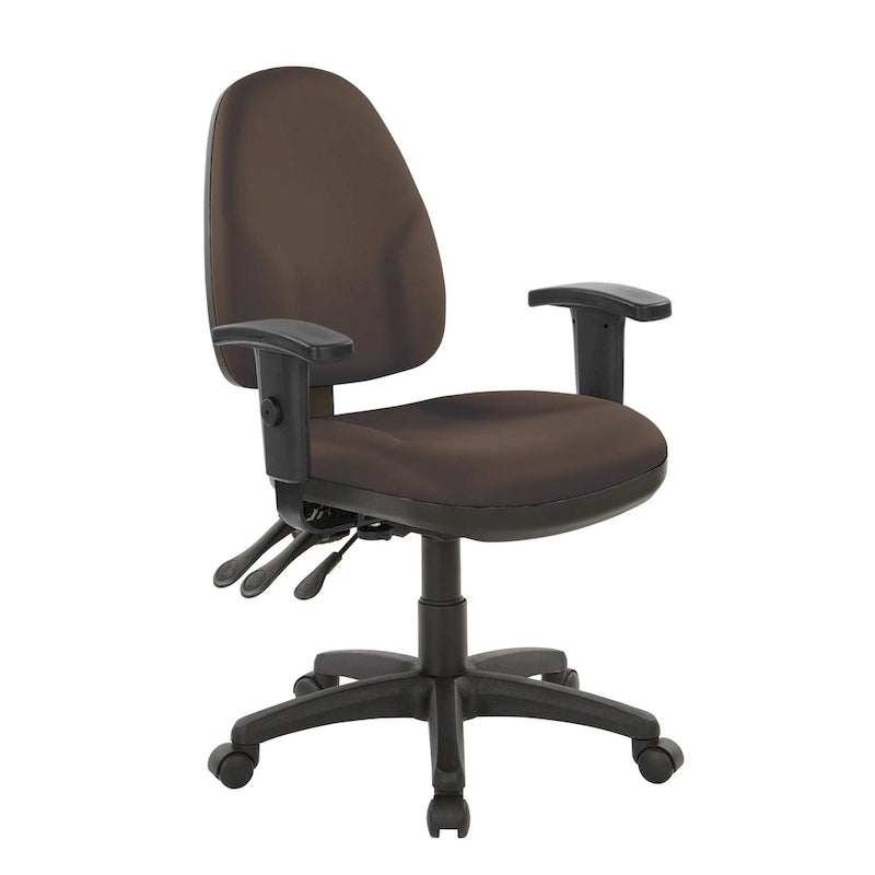 Chaise de bureau ergonomique avec support lombaire et accoudoirs réglables