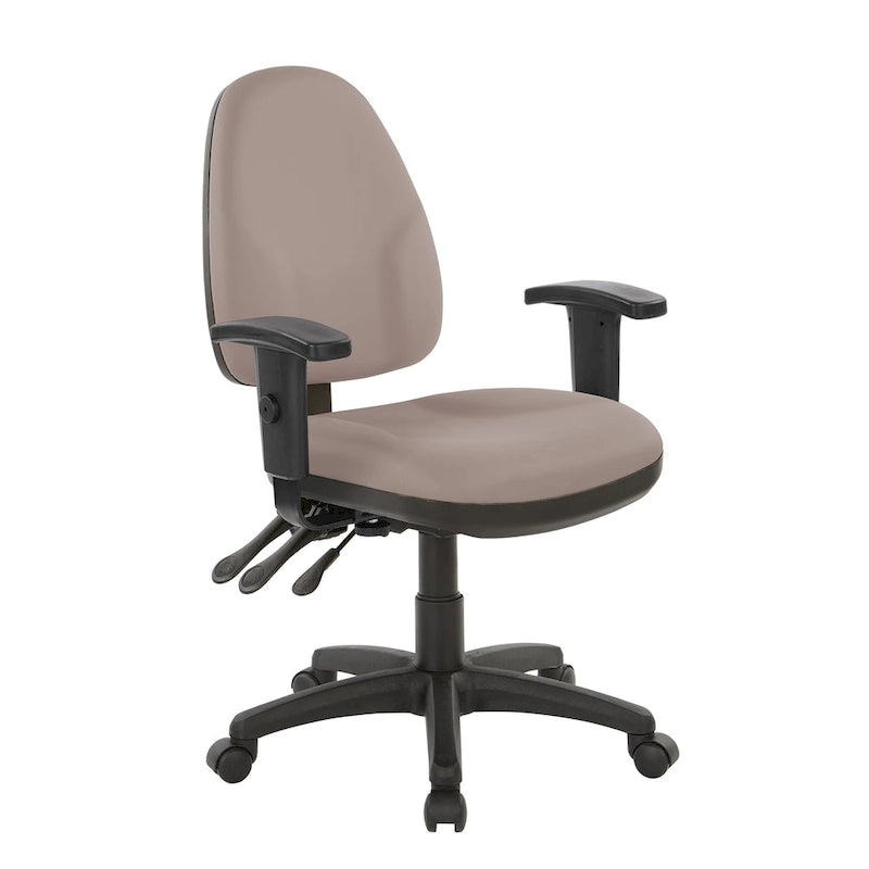 Chaise de bureau ergonomique avec support lombaire et accoudoirs réglables