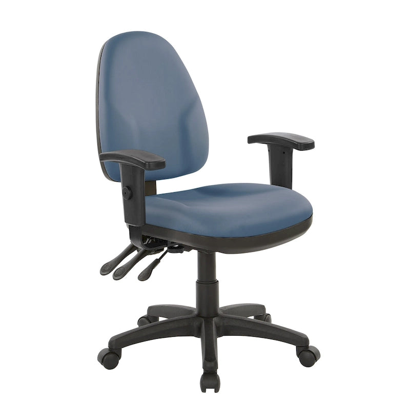 Chaise de bureau ergonomique avec support lombaire et accoudoirs réglables