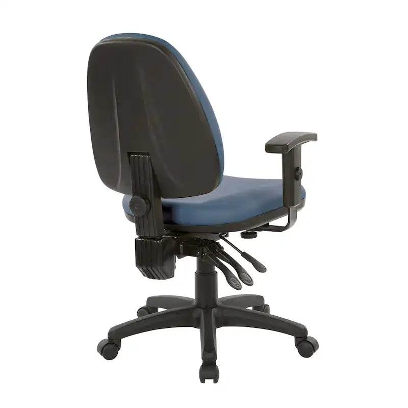 Chaise de bureau ergonomique avec support lombaire et accoudoirs réglables
