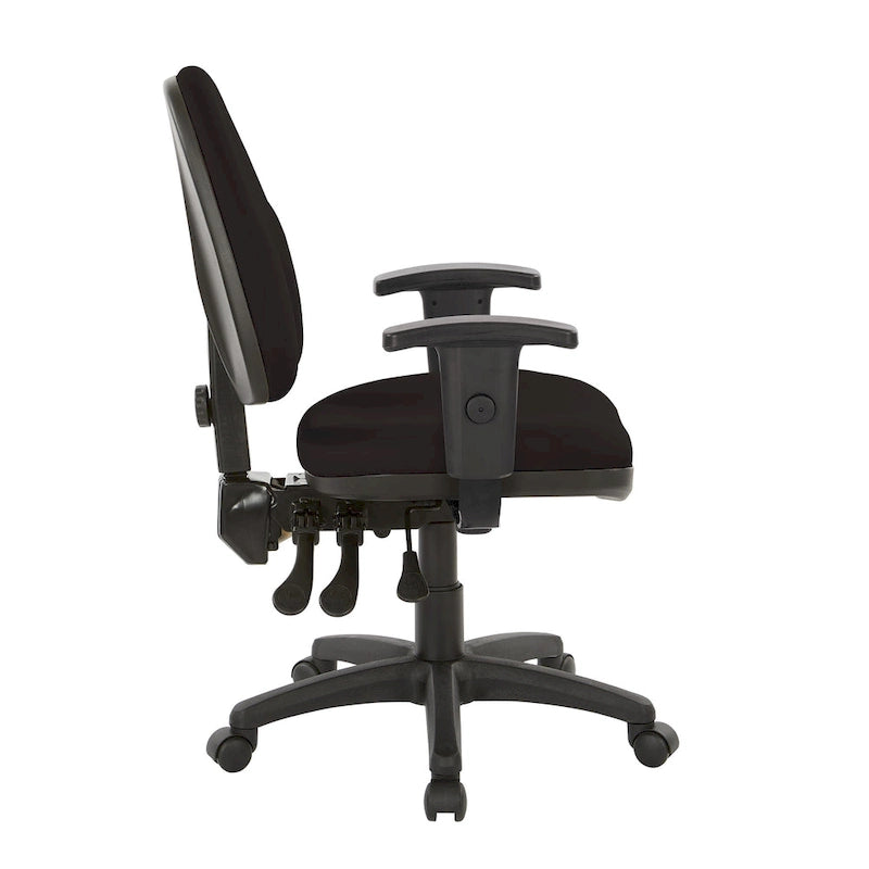 Chaise de bureau ergonomique avec support lombaire et accoudoirs réglables