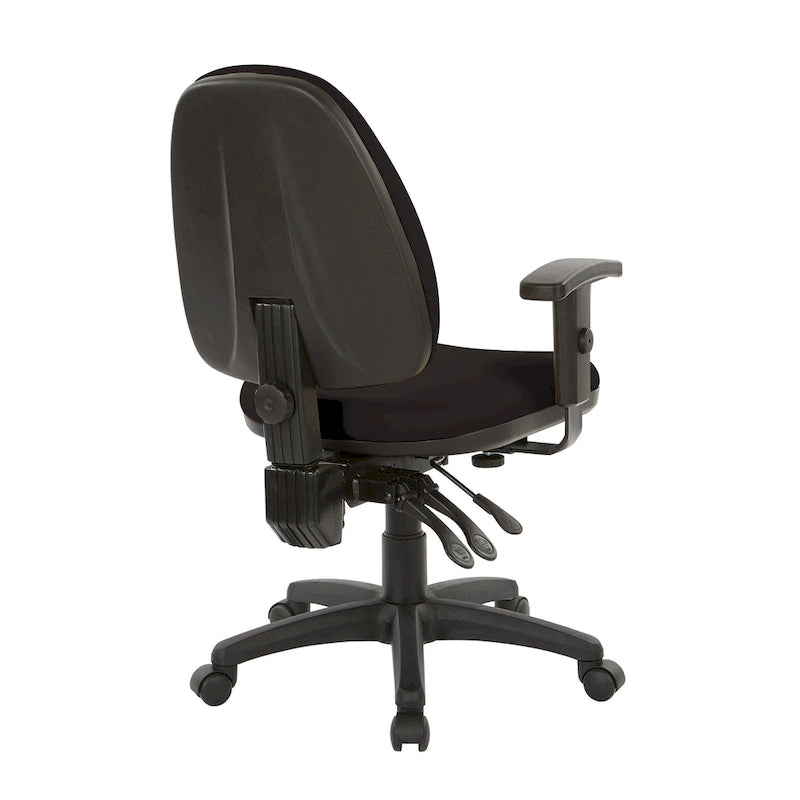 Chaise de bureau ergonomique avec support lombaire et accoudoirs réglables