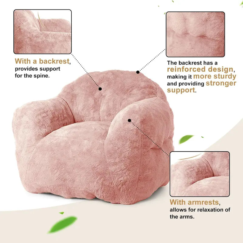 Pouf géant moelleux avec remplissage en mousse à mémoire de forme