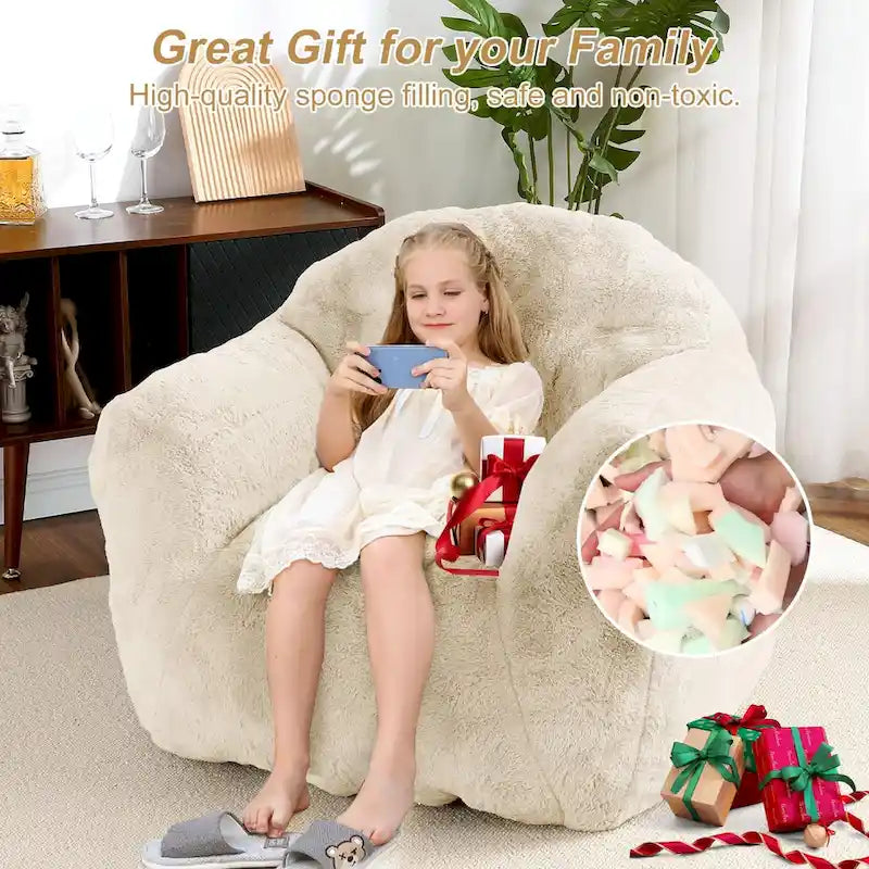 Pouf géant moelleux avec remplissage en mousse à mémoire de forme
