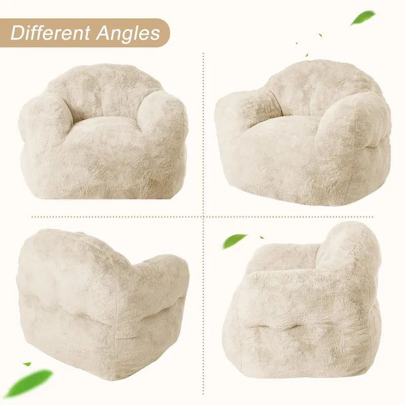 Pouf géant moelleux avec remplissage en mousse à mémoire de forme