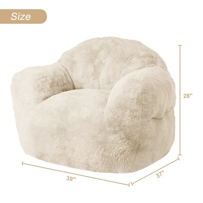 Pouf géant moelleux avec remplissage en mousse à mémoire de forme