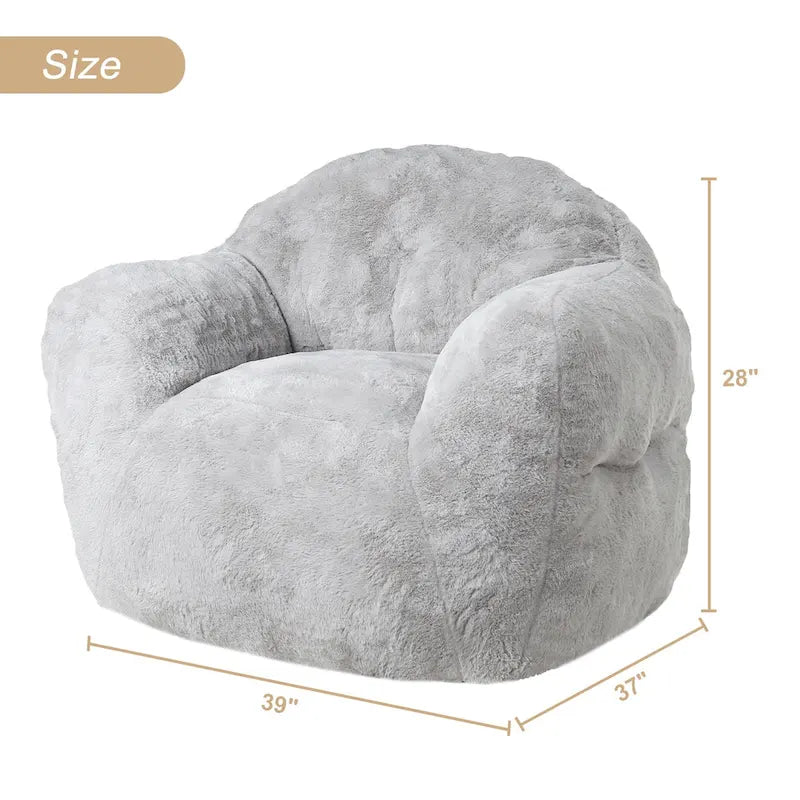 Pouf géant moelleux avec remplissage en mousse à mémoire de forme