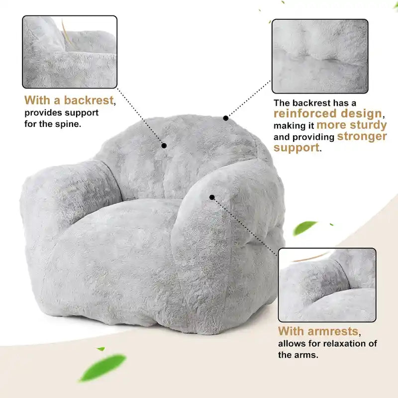 Pouf géant moelleux avec remplissage en mousse à mémoire de forme