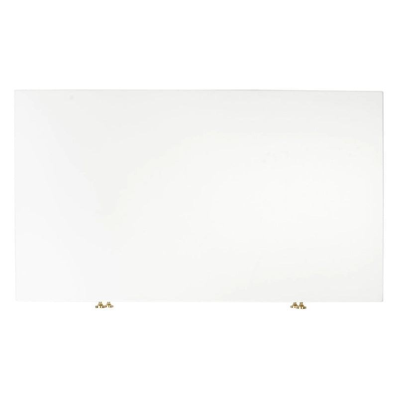 Table de chevet 2 tiroirs blanc et or, chambre chic chinoise brillante